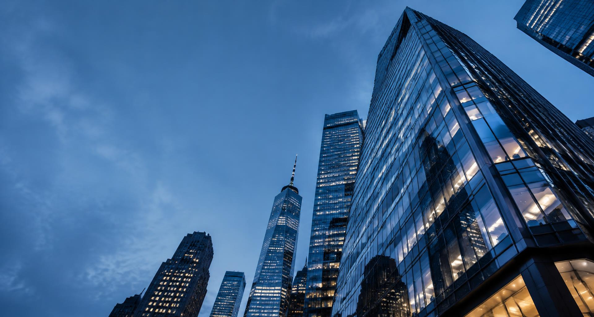 Modern skyscrapers rising above New York City